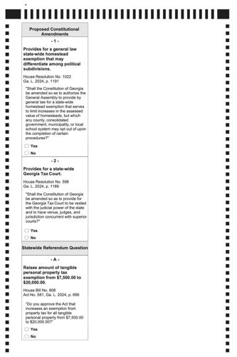 VOTER GUIDE: Georgia voters to decide tax-related ballot questions 