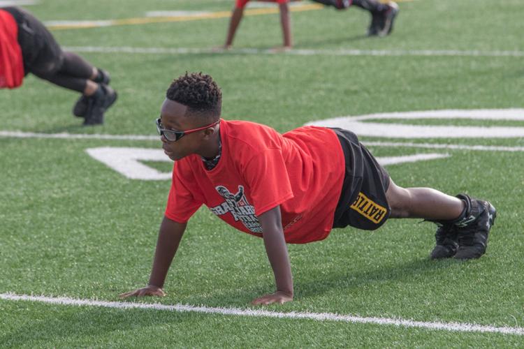 Rockdale alum Grady Jarrett wrapped up his third successful youth football  camp Friday, Newton