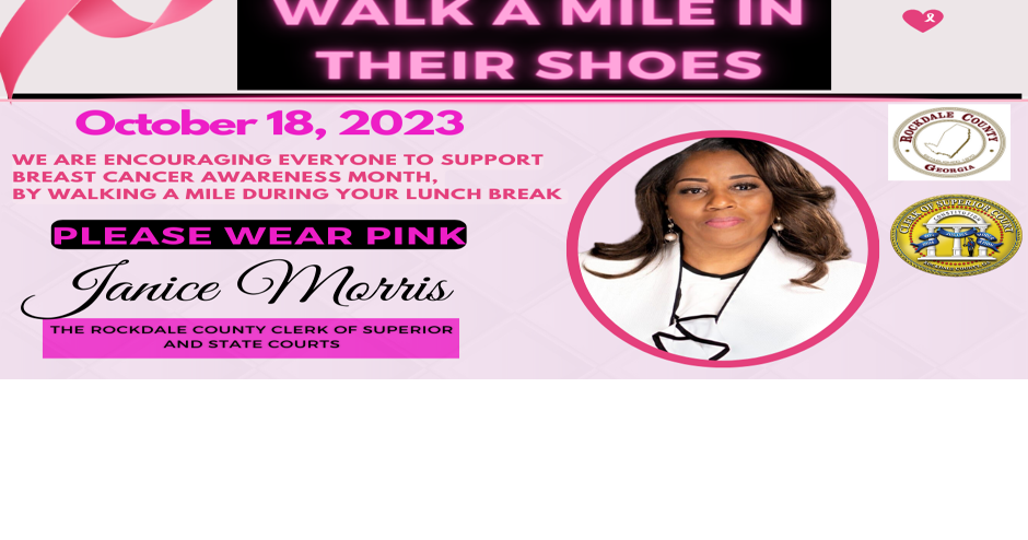 Rockdale Clerk of Courts Janice Morris urges support of breast cancer