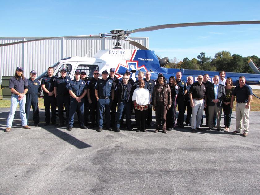 Medical helicopter gets big at Covington Municipal Airport