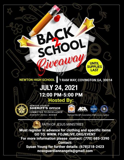 Newton Sheriff S Office Collecting Supplies For Back 2 School Giveaway News Rockdalenewtoncitizen Com