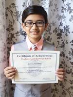 Taha Ahmad wins reading award at Peachtree Academy