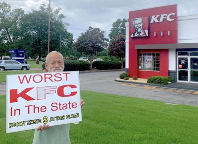 Jackson man protests food, service at local KFC