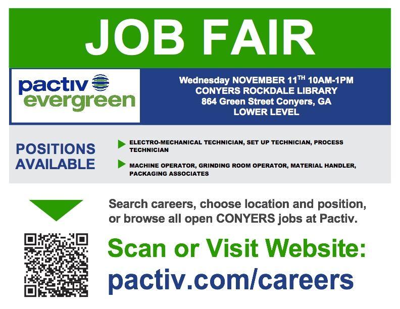 Pactiv In Conyers Hosting Job Fair On Nov 11 News Rockdalenewtoncitizen Com