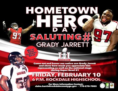 Rockdale's Grady Jarrett being honored as 'Hometown Hero' on Feb. 10, Local News