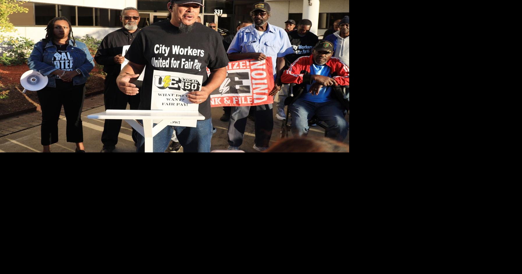 Rally for city workers held outside City Hall | Local News ...