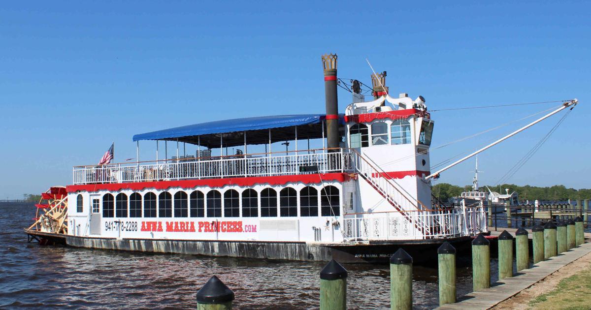 The Albemarle Queen, Harbor Towns' paddle wheel excursion boat, docks ...