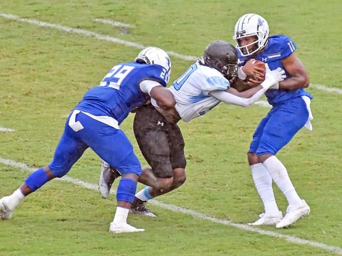 Blue Bears reign in the rain, top ECSU in Down East Viking Football