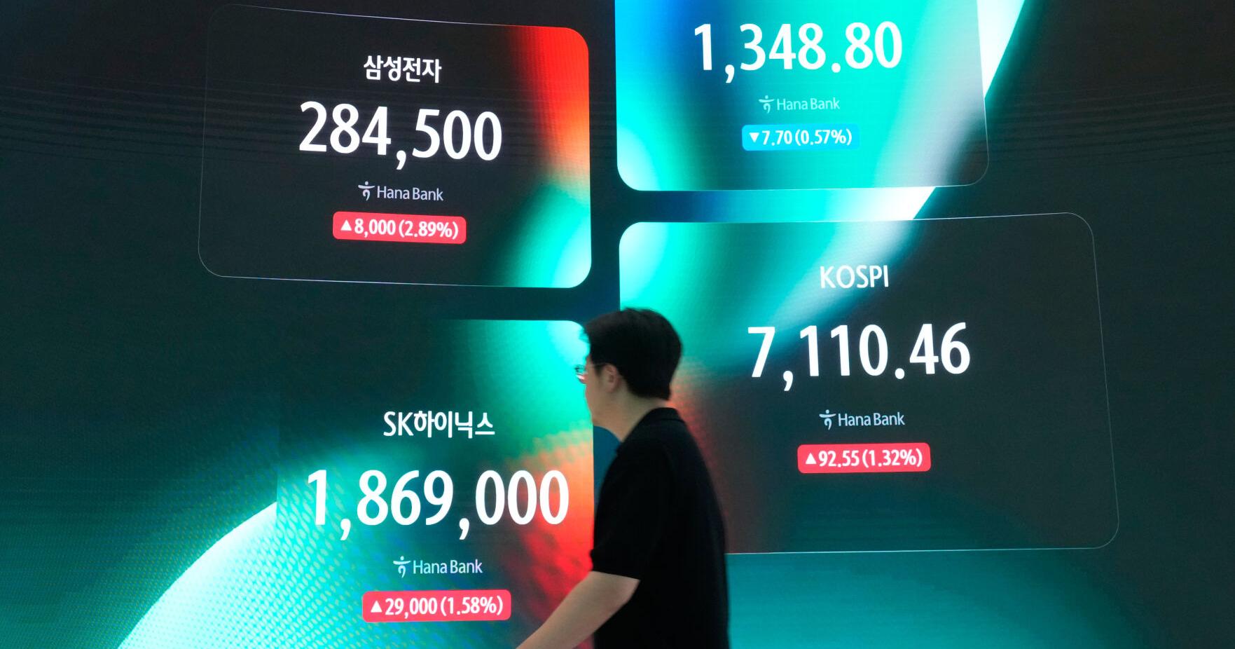 Asian shares are mixed and oil prices fall after Trump says US and Iran met at the UN
