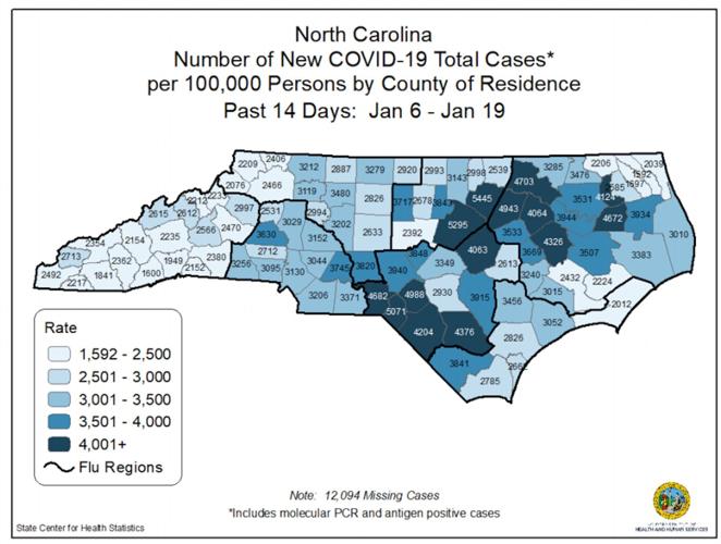 Number of new COVID-19 total cases per 100,000 persons by county of residence