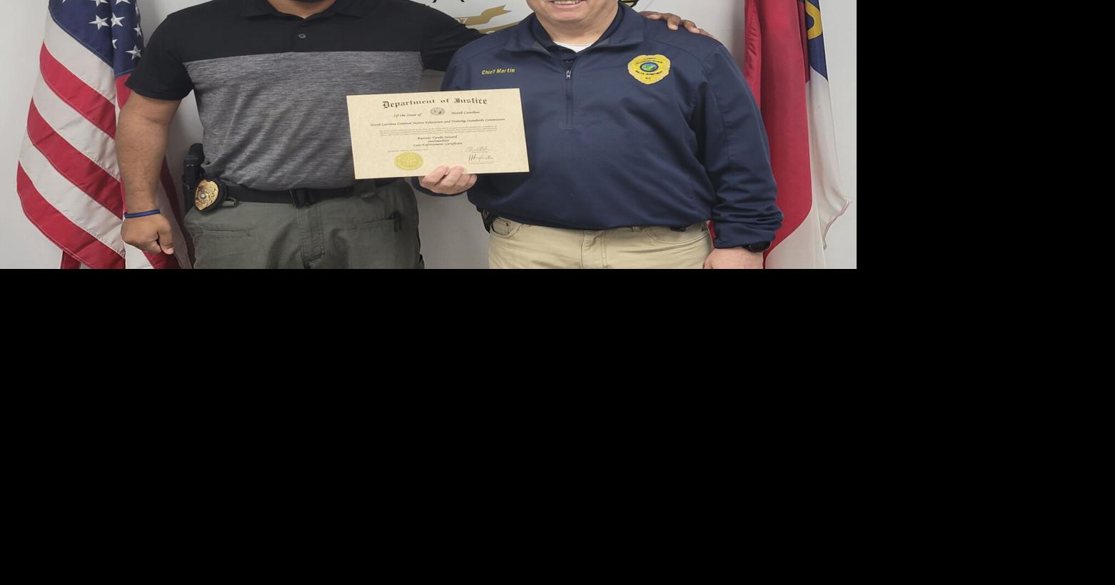 Two awarded Intermediate Law Enforcement certificates Valley