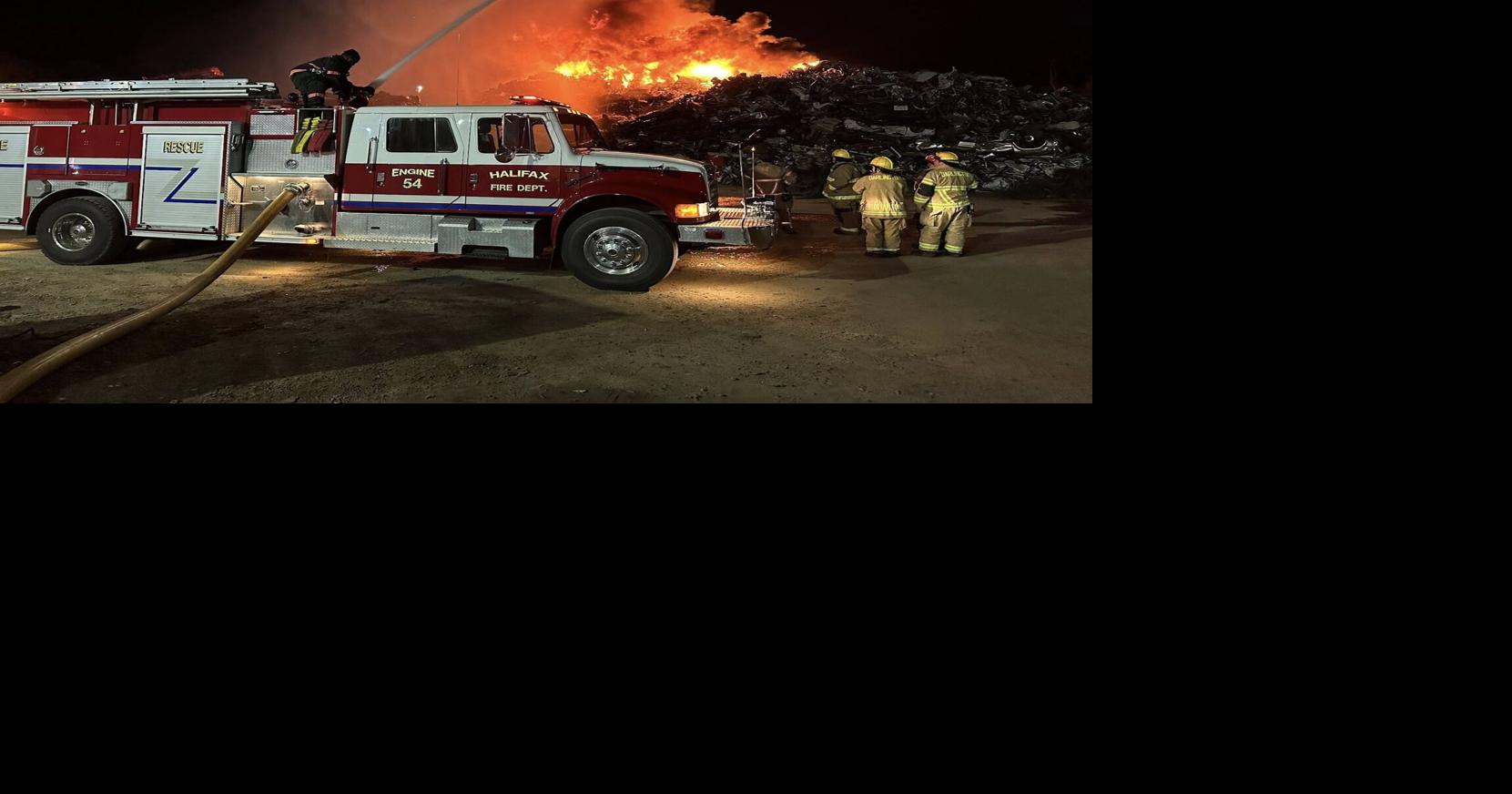 Scrap pile fire at Foss Recycling draws massive multi-agency response in Halifax