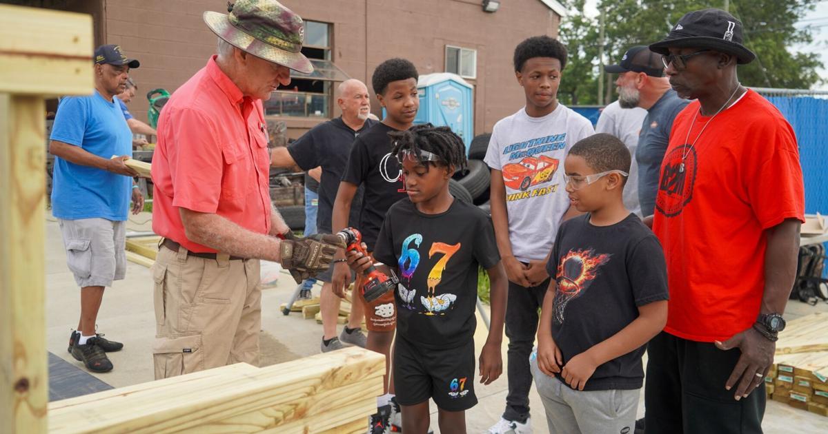 Boys 2 Men Inc. builds accessible picnic tables for local parks