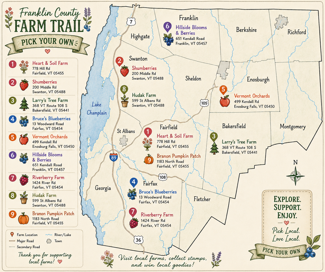 Trail map highlights Franklin County’s pick-your-own farms | Local News ...