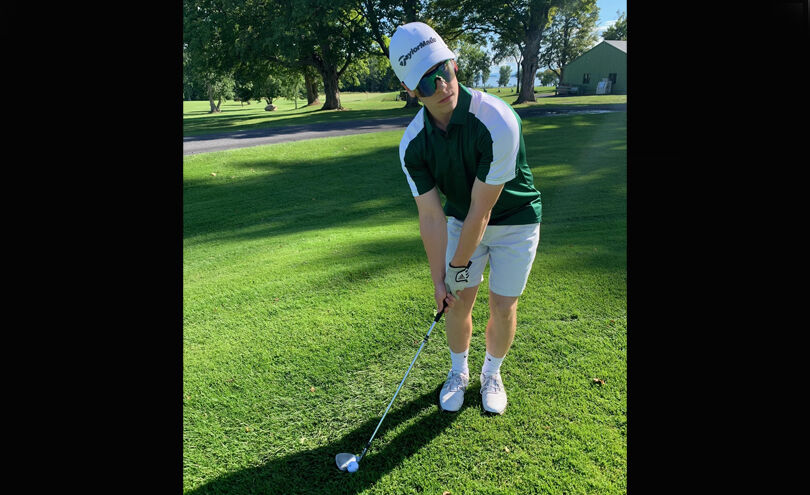 BFA St Albans Bobwhties golf plays at Alburgh Darik Gregoire leads