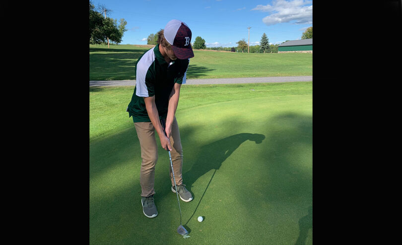 BFA St Albans Bobwhties golf plays at Alburgh Darik Gregoire leads