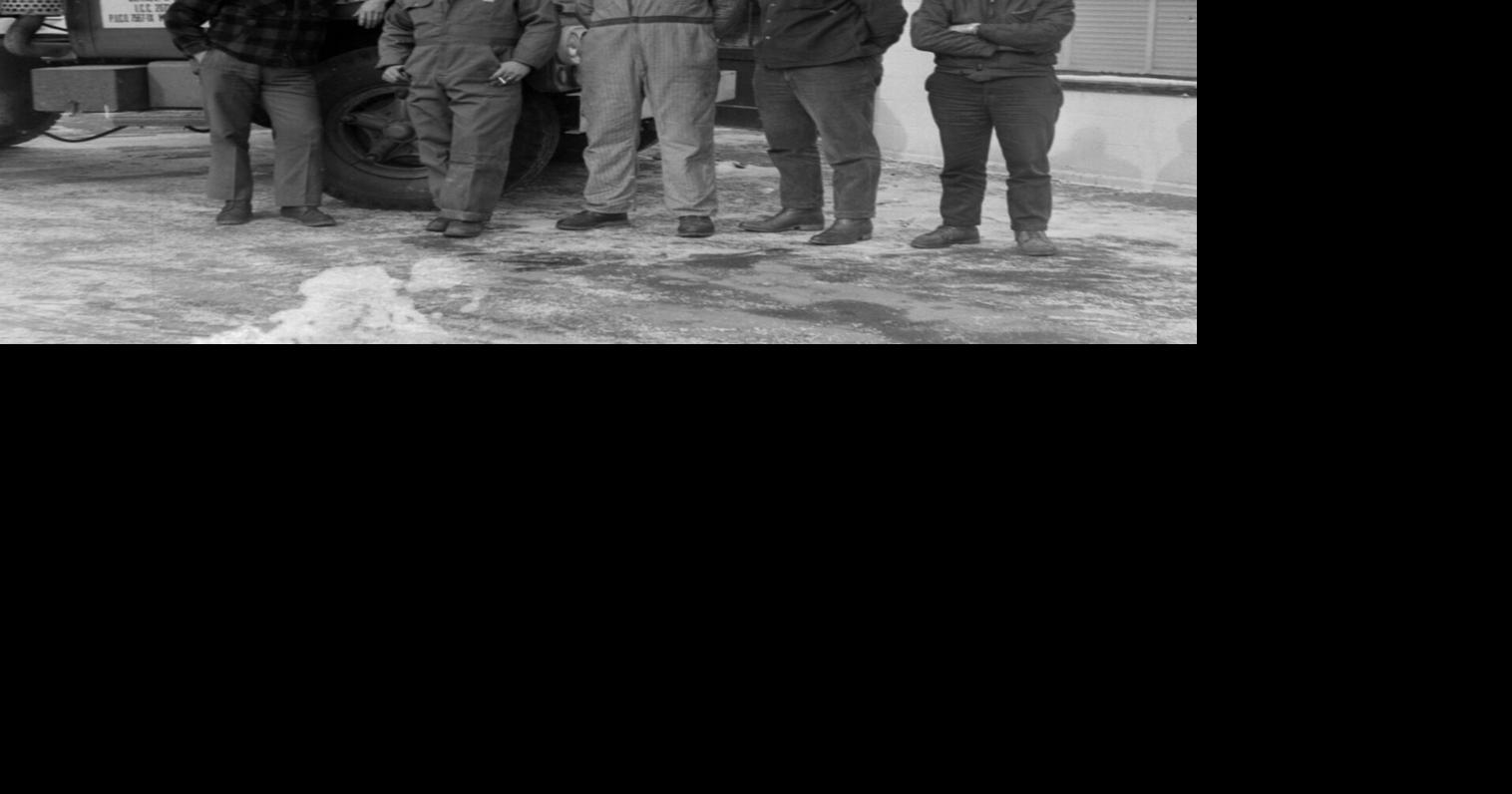 From the archives – A flipped over school bus and people shopping for Valentine’s Day