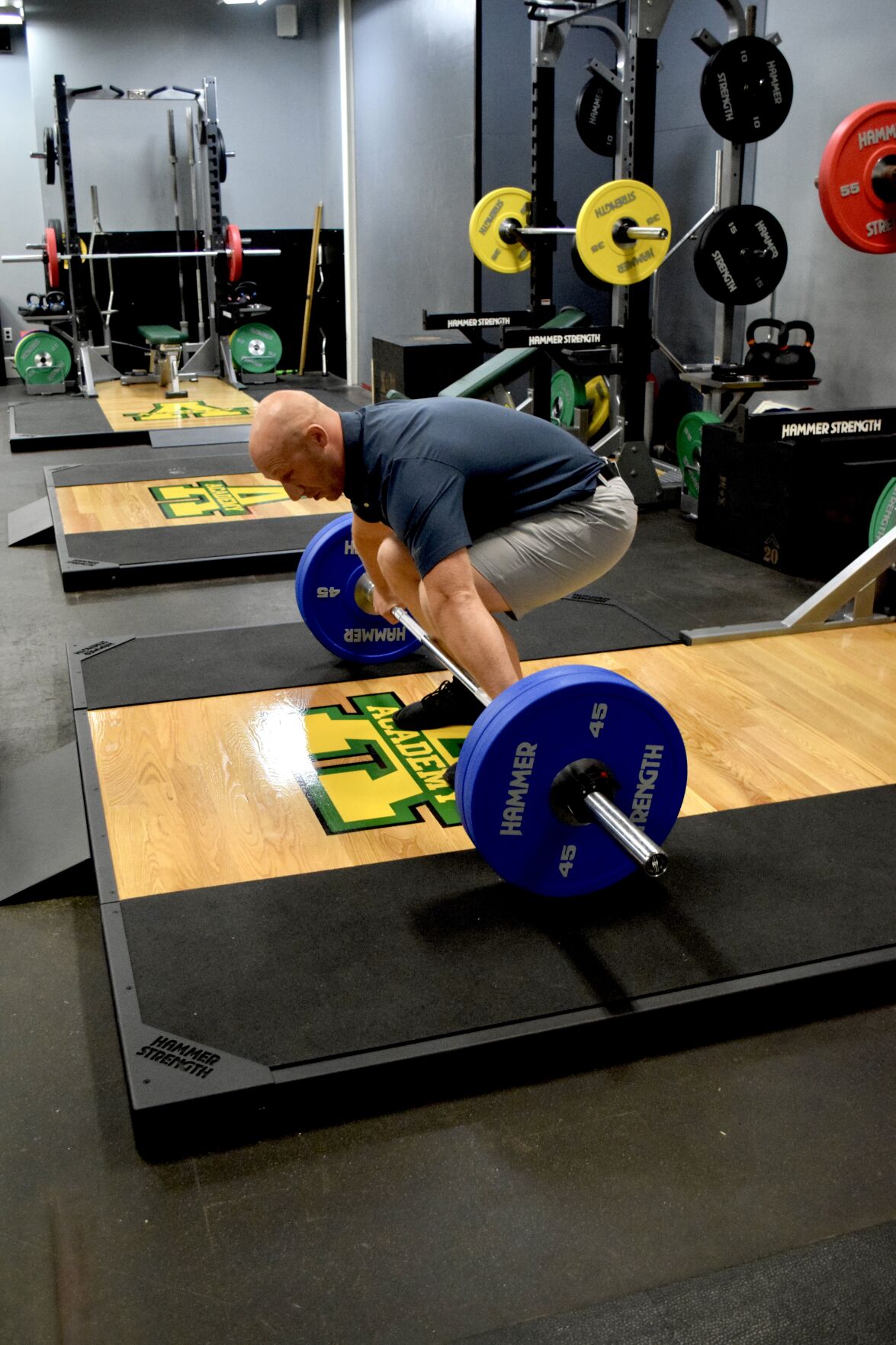 Weight lifting demonstration