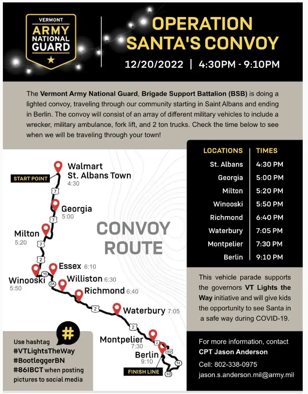 When to see Santa’s Convoy to travel through St. Albans and Georgia ...