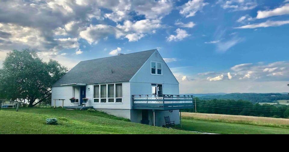 This vacation rental in Barre is located in a peaceful field with