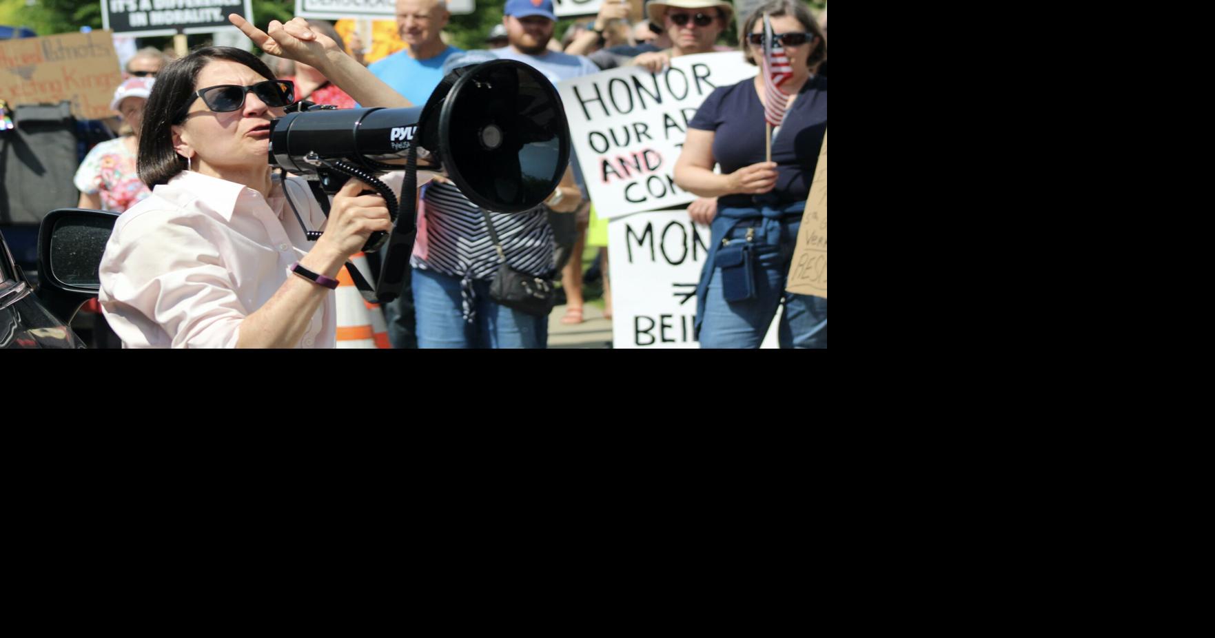 PHOTOS: St. Albans and Rep. Balint decry Trump Administration in ‘No Kings’ protest