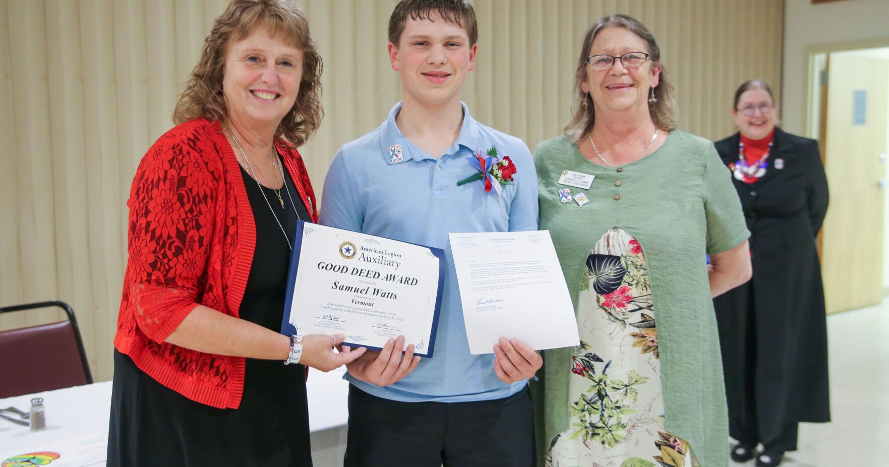 National American Legion Auxiliary President visits St. Albans; GEMS student receives 'Good Deed' award | Local News - Vimarsana News