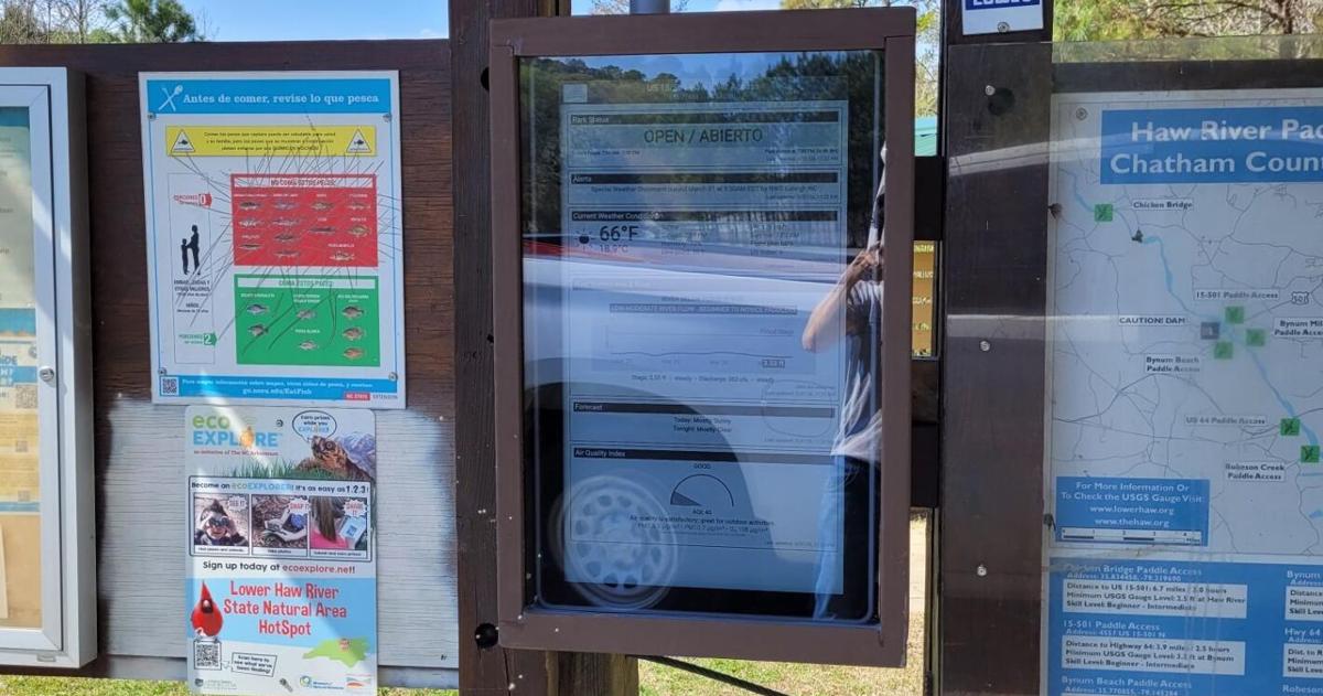 Haw Ridge Signs Digital safety signs installed along Haw River | Archives ...