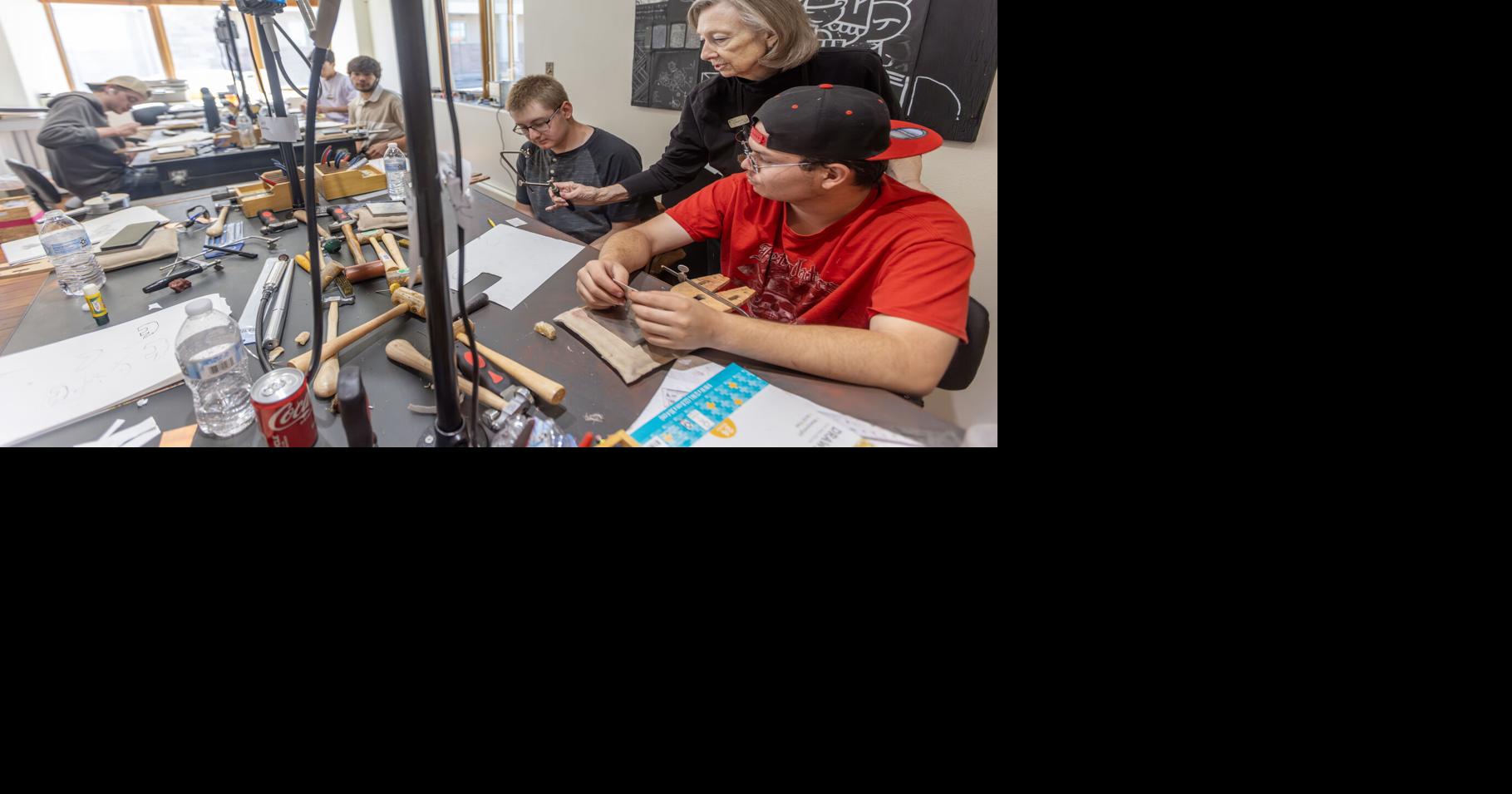 Silversmiths share precious metal skills with local high school