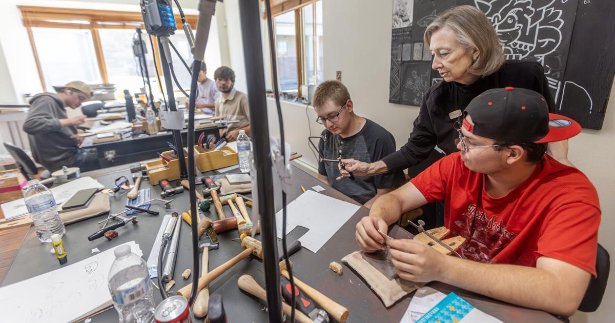 Silversmiths share precious metal skills with local high school