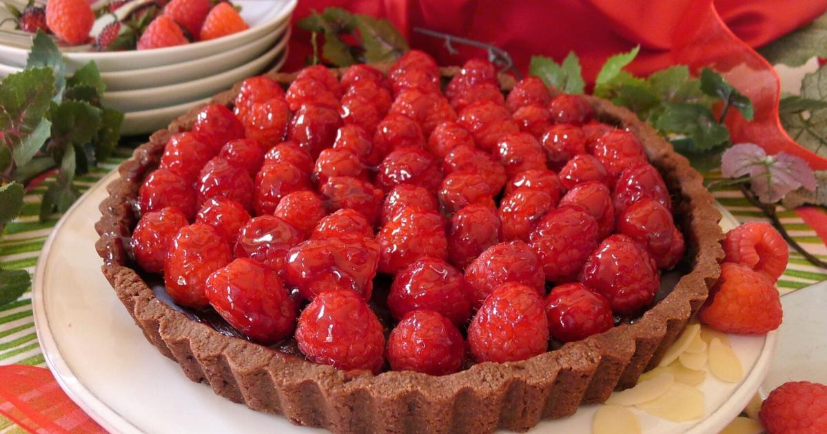 Resplendent raspberries shine in simple tart | Taste ...