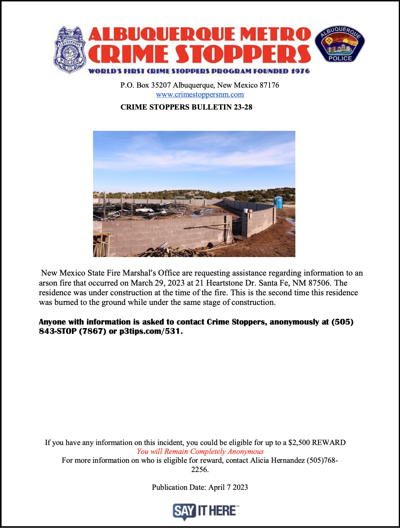 Crime Stoppers offers reward for info on arson at home under ...
