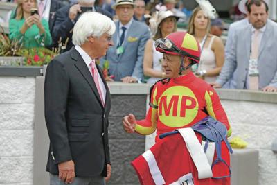 jockey mike smith bumped derby rider empathizes mount santafenewmexican trainer baffert stakes churchill downs alysheba talks winning bob grade friday