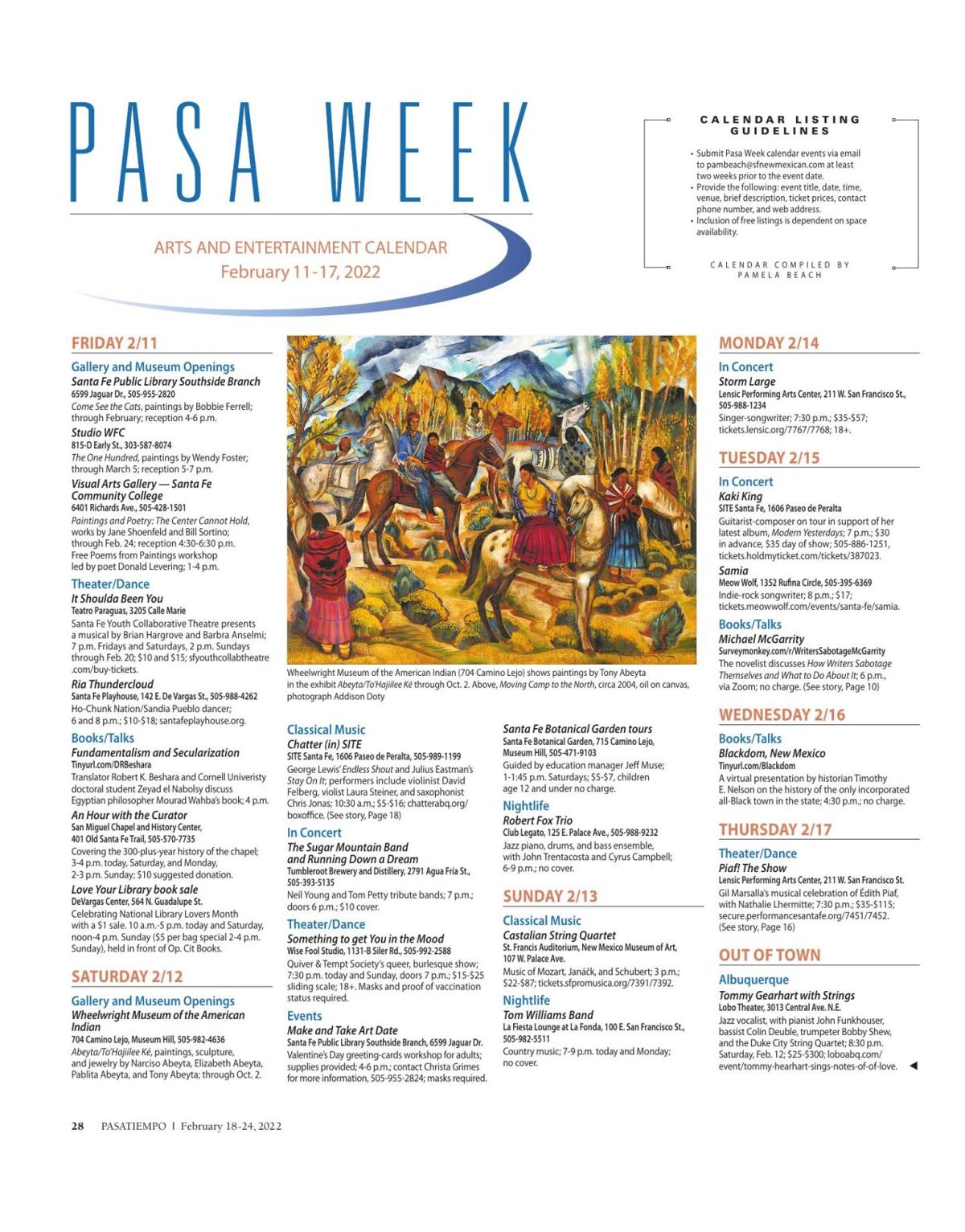 Read the Pasatiempo calendar | Pasa Calendar | santafenewmexican.com