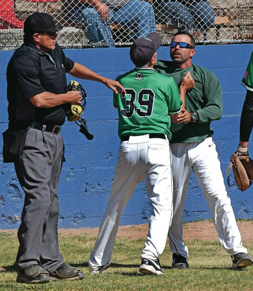 Pojoaque tempers flare over ump’s call; Elks swept by St. Michael’s