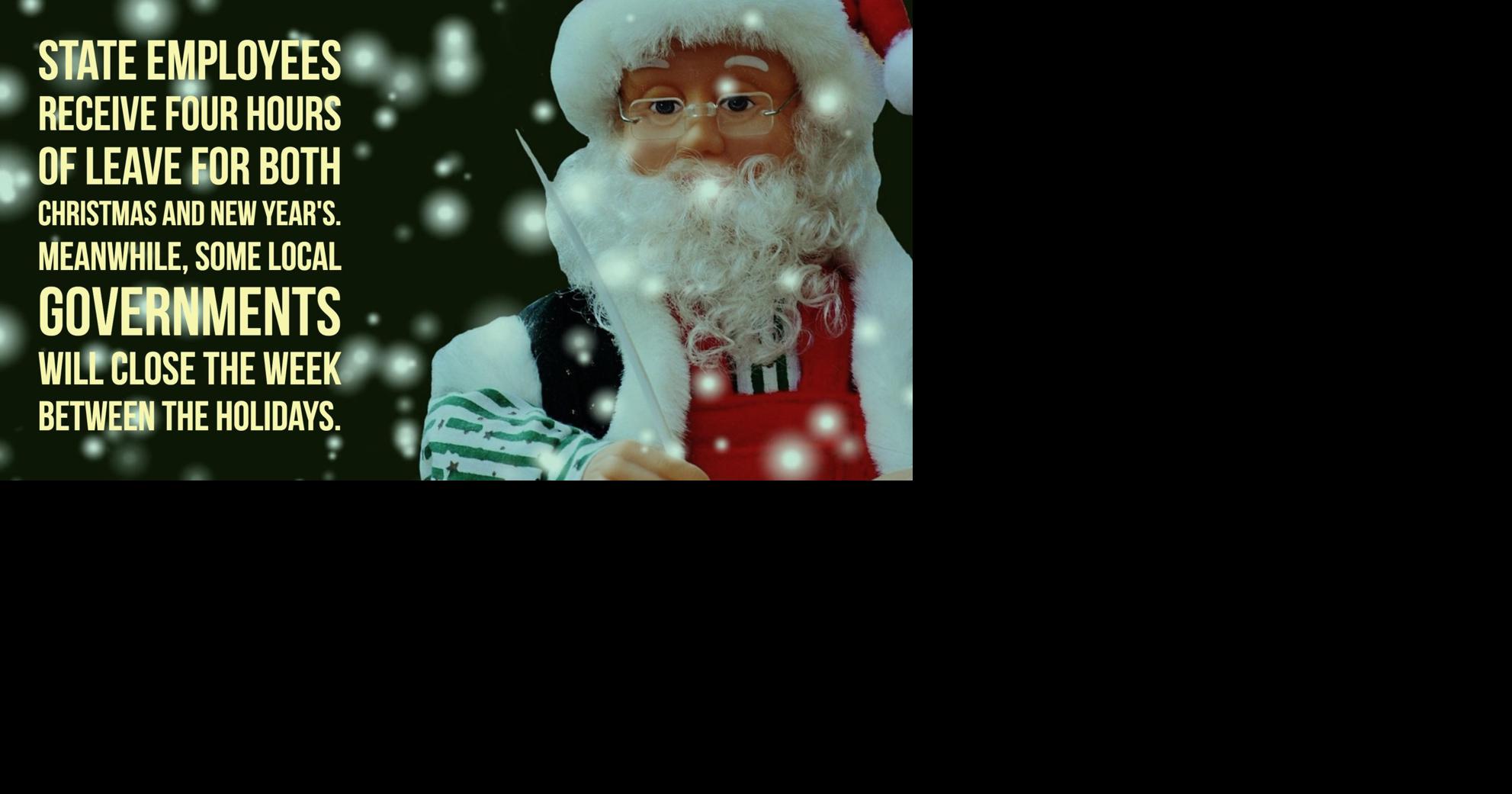Government agencies giving extra holiday time off to workers | Local ...