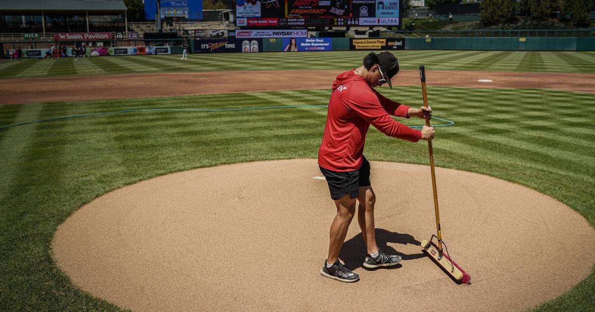 Isotopes' grounds crew spends long hours keeping playing field pristine