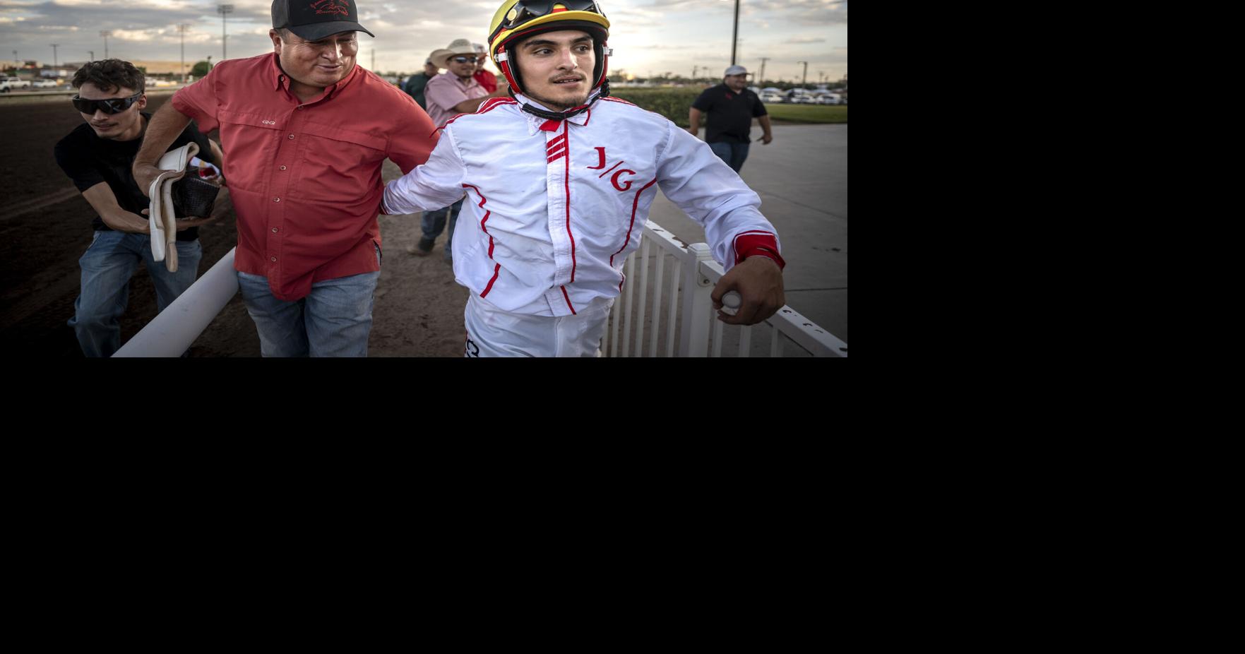 Jockey Jesse James Gonzales of Las Vegas, NM, Celebrated by Father