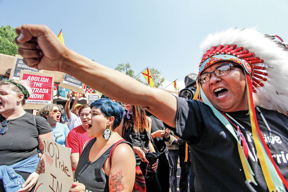 7 arrested during Entrada protest at Fiesta de Santa Fe (copy)