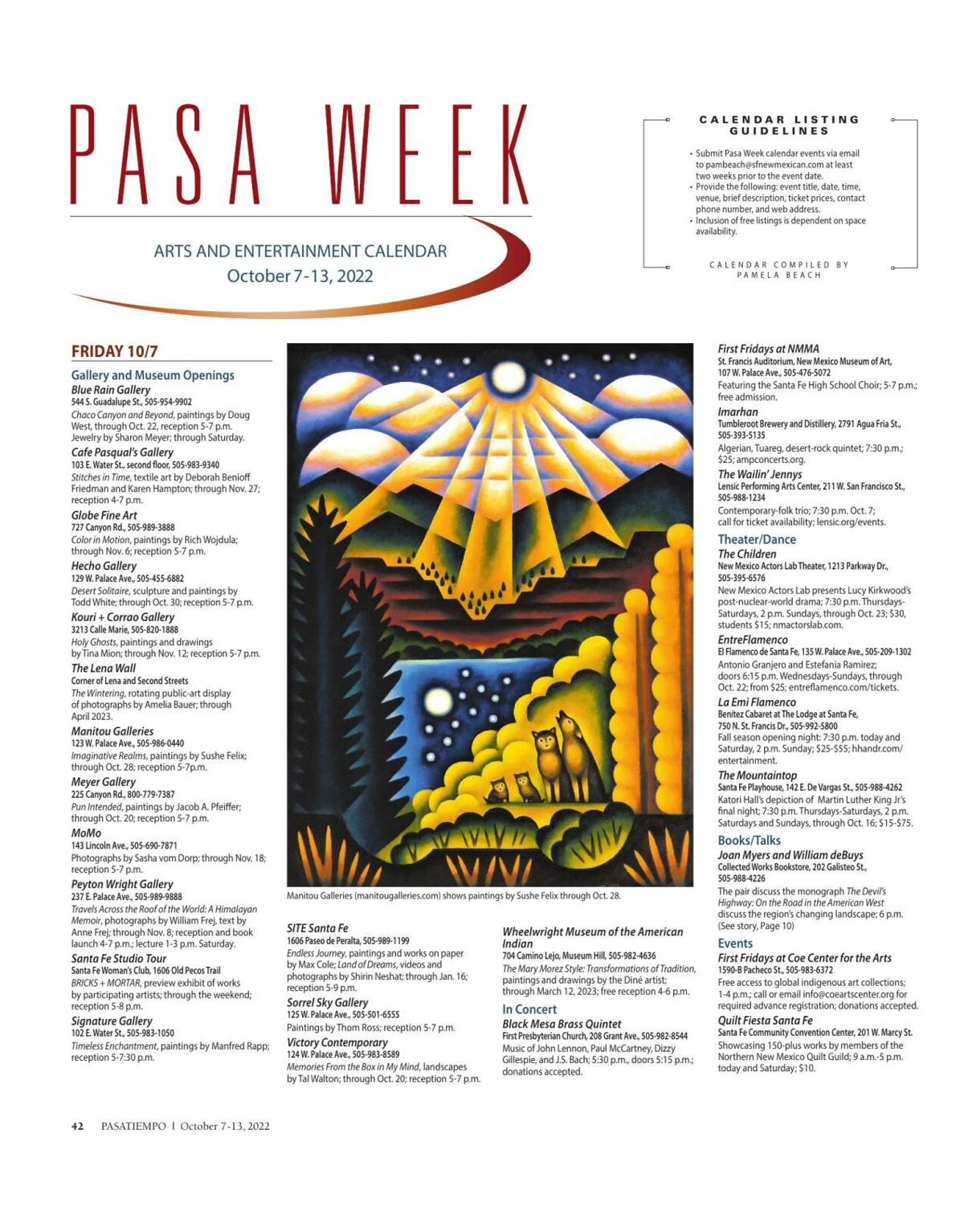 Read the Pasatiempo calendar Pasa Calendar santafenewmexican com