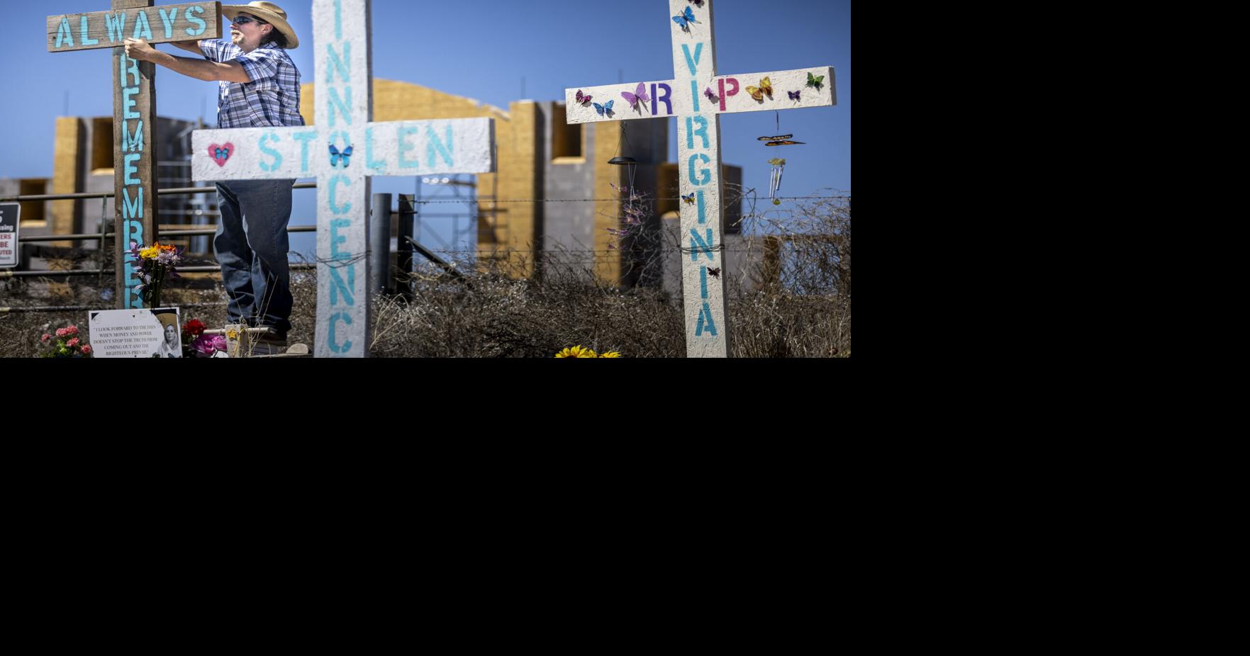 Protesters again gather at former Epstein ranch to demand action