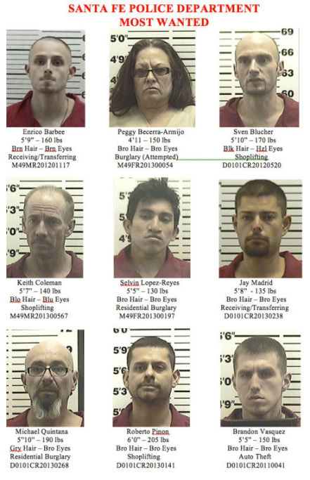 Santa Fe News >> Santa Fe Police Issue Most Wanted List For May Local News Santa Fe News >> Santa Fe Police Issue Most Wanted List For May Local News