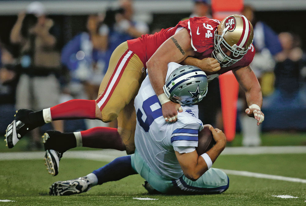 Kaepernick, 49ers top rusty Romo, Cowboys 28-17