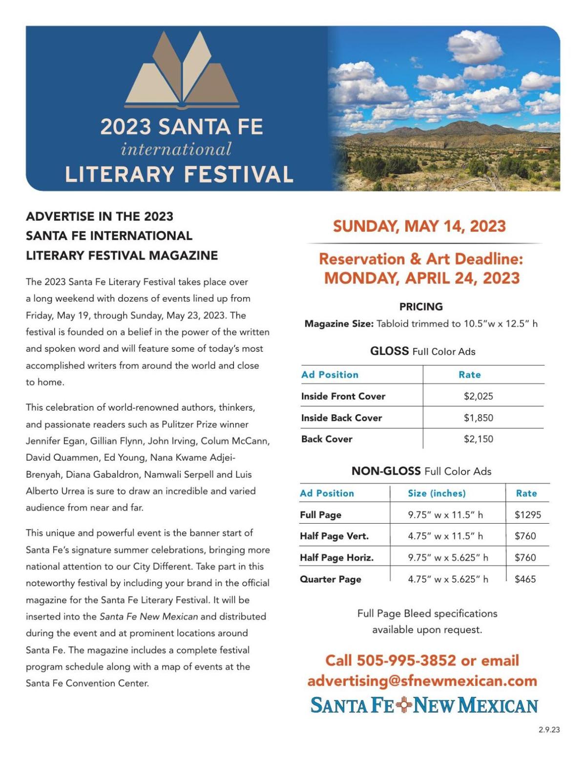 Santa Fe Literary Festival Magazines