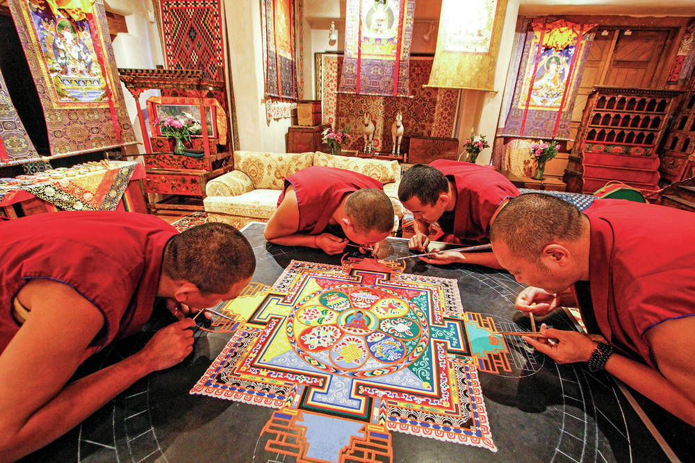 Monks create intricate mandala for peace Local News