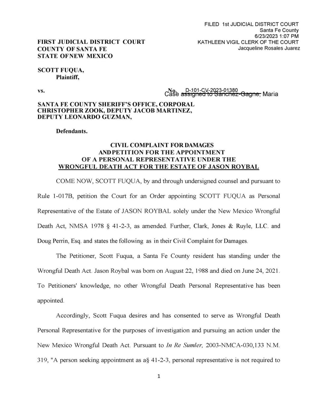 Notice of wrongful death suit filed in 2021 fatal shooting by deputies ...