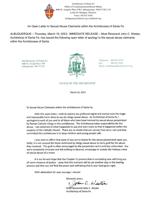 Archbishop Wester letter