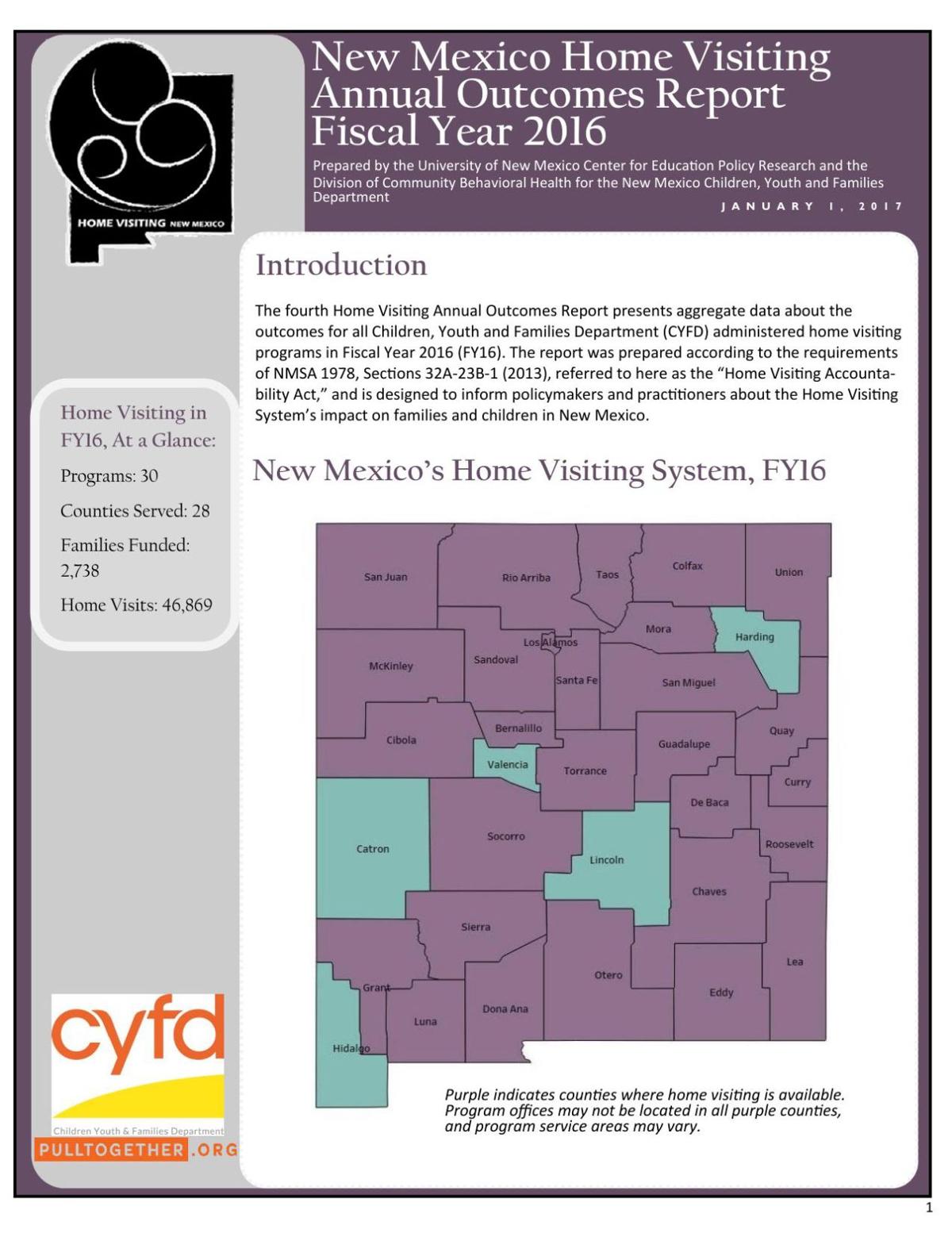New Mexico Home Visiting Annual Report