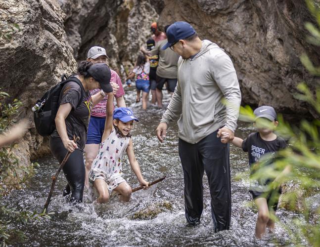 Taking a break from the heat at Nambé Falls | Local News ...