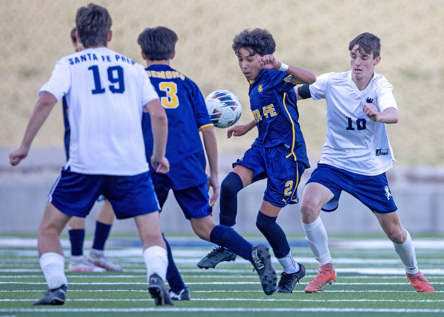Demons spread the wealth in dominating Blue Griffins 5-0 in boys soccer |  Sports | santafenewmexican.com
