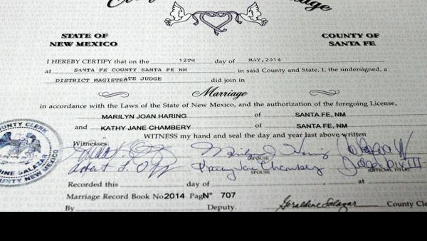 County Issues Marriage License To 1 000th Same Sex Couple Local News Santafenewmexican Com